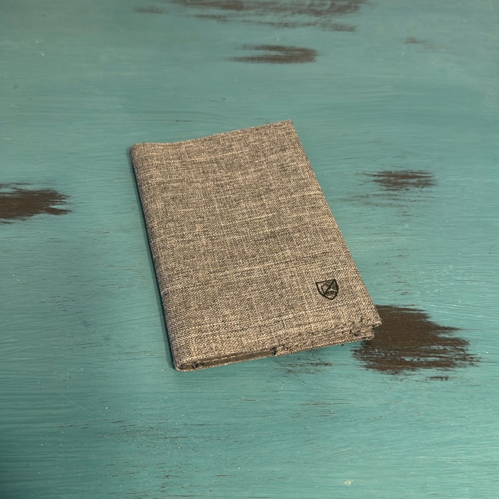 Gray Textured Passport Wallet